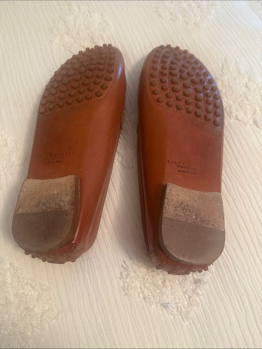 Ralph Lauren Collection Made in Italy Leather Woman’s Loafer/Contrast Stitching - Picture 9 of 11